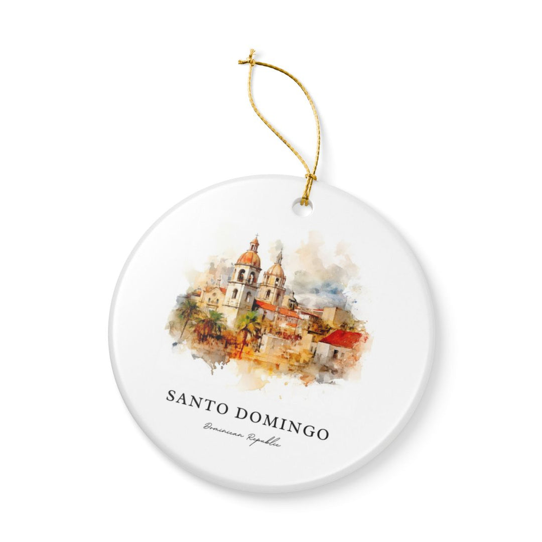 Santo Domingo Dominican Republic Ornament: Unique Santo Domingo Dominican Republic Souvenir, Santo Domingo Dominican Republic Xmas Decor