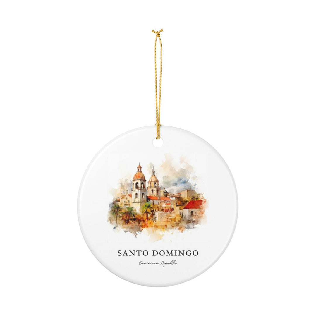 Santo Domingo Dominican Republic Ornament: Unique Santo Domingo Dominican Republic Souvenir, Santo Domingo Dominican Republic Xmas Decor