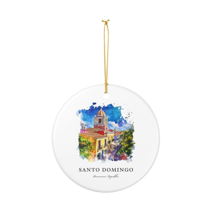 Santo Domingo Dominican Republic Ornament: Unique Santo Domingo Dominican Republic Souvenir, Santo Domingo Dominican Republic Xmas Decor