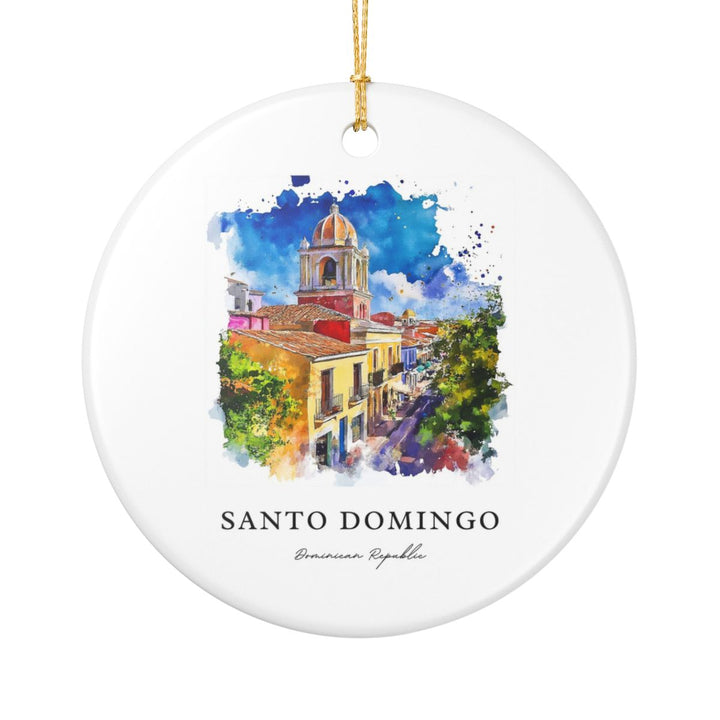 Santo Domingo Dominican Republic Ornament: Unique Santo Domingo Dominican Republic Souvenir, Santo Domingo Dominican Republic Xmas Decor