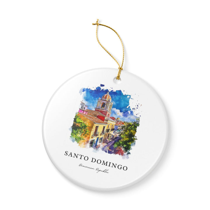 Santo Domingo Dominican Republic Ornament: Unique Santo Domingo Dominican Republic Souvenir, Santo Domingo Dominican Republic Xmas Decor