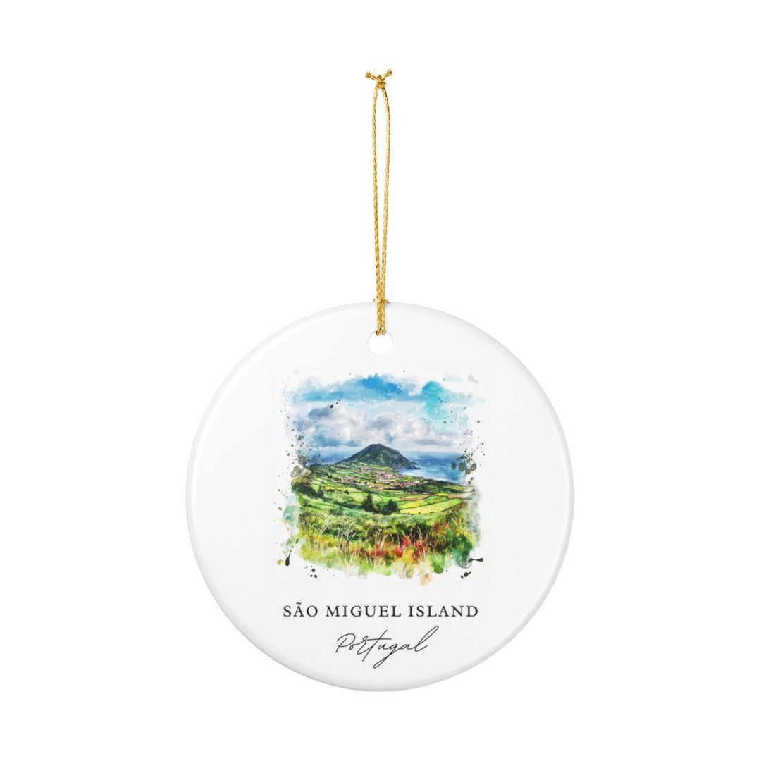 Sao Miguel Island Ornament: Unique Sao Miguel Island Souvenir, Sao Miguel Island Xmas Decor, and Authentic Sao Miguel Island Gift