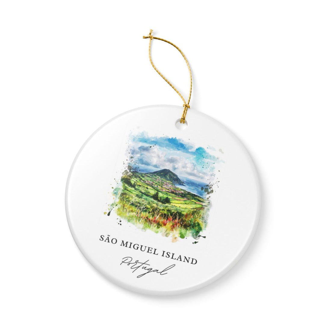 Sao Miguel Island Ornament: Unique Sao Miguel Island Souvenir, Sao Miguel Island Xmas Decor, and Authentic Sao Miguel Island Gift