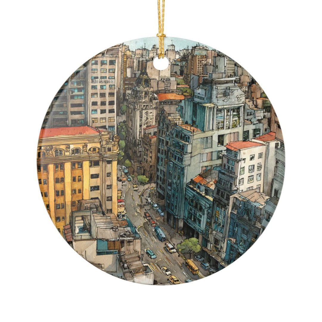 Sao Paulo Brazil Ornament: Unique Sao Paulo Souvenir, Sao Paulo Brazil Xmas Decor, and Authentic Sao Paulo Gift