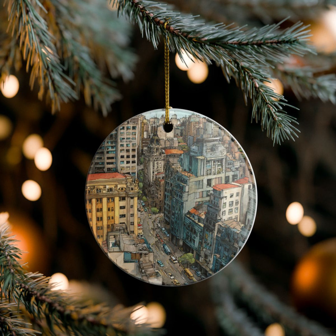 Sao Paulo Brazil Ornament: Unique Sao Paulo Souvenir, Sao Paulo Brazil Xmas Decor, and Authentic Sao Paulo Gift