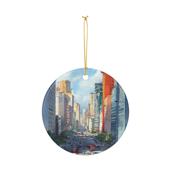 Sao Paulo Brazil Ornament: Unique Sao Paulo Souvenir, Sao Paulo Brazil Xmas Decor, and Authentic Sao Paulo Gift