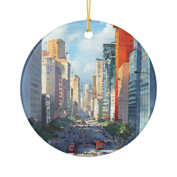Sao Paulo Brazil Ornament: Unique Sao Paulo Souvenir, Sao Paulo Brazil Xmas Decor, and Authentic Sao Paulo Gift
