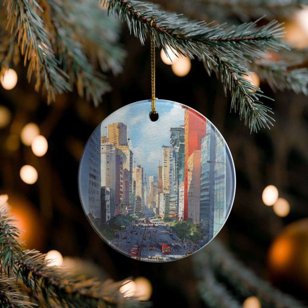 Sao Paulo Brazil Ornament: Unique Sao Paulo Souvenir, Sao Paulo Brazil Xmas Decor, and Authentic Sao Paulo Gift