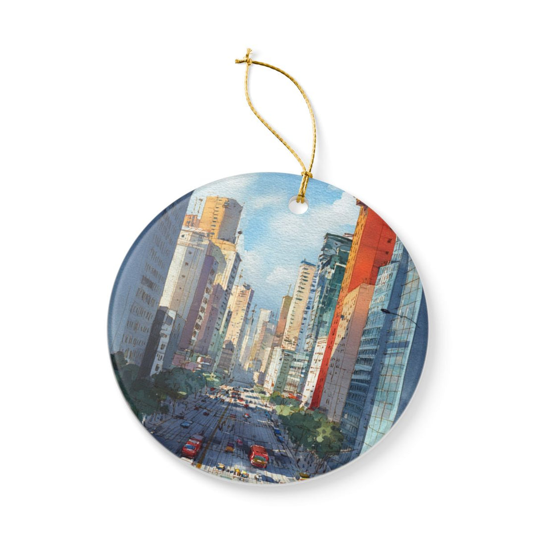 Sao Paulo Brazil Ornament: Unique Sao Paulo Souvenir, Sao Paulo Brazil Xmas Decor, and Authentic Sao Paulo Gift