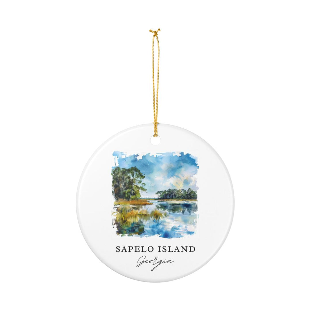 Sapelo Island Ornament: Unique Sapelo Island Souvenir, Sapelo Island Xmas Decor, and Authentic Sapelo Island Gift