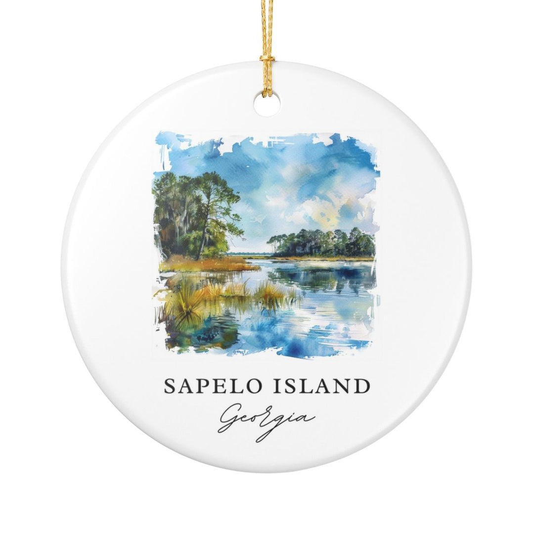 Sapelo Island Ornament: Unique Sapelo Island Souvenir, Sapelo Island Xmas Decor, and Authentic Sapelo Island Gift