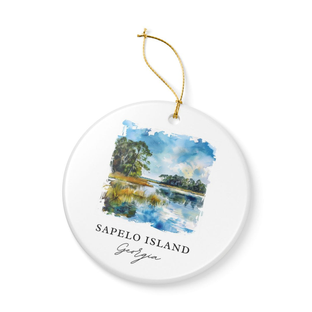 Sapelo Island Ornament: Unique Sapelo Island Souvenir, Sapelo Island Xmas Decor, and Authentic Sapelo Island Gift