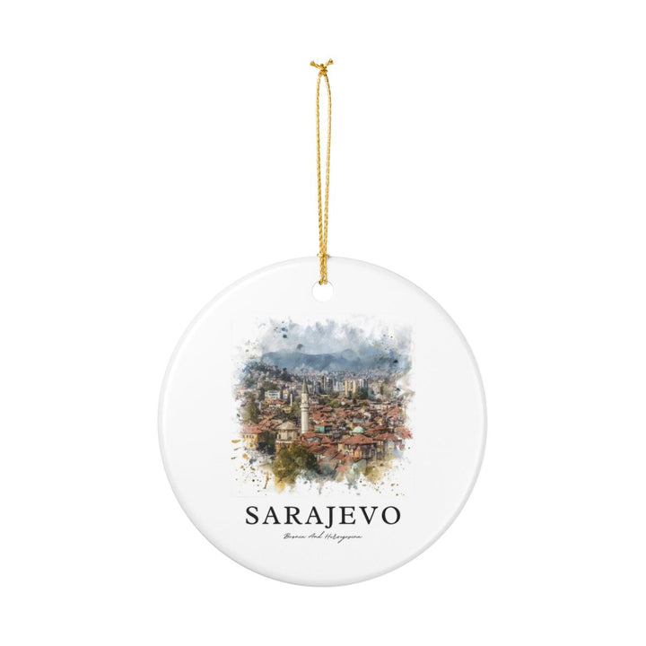 Sarajevo Bosnia and Herzegovina Ornament: Unique Sarajevo Bosnia and Herzegovina Souvenir, Sarajevo Bosnia and Herzegovina Xmas Decor