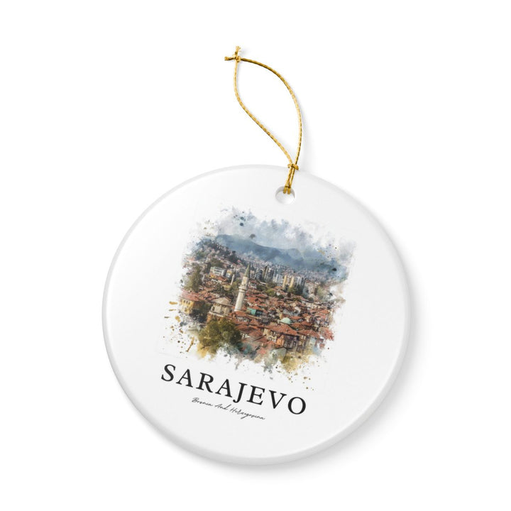 Sarajevo Bosnia and Herzegovina Ornament: Unique Sarajevo Bosnia and Herzegovina Souvenir, Sarajevo Bosnia and Herzegovina Xmas Decor