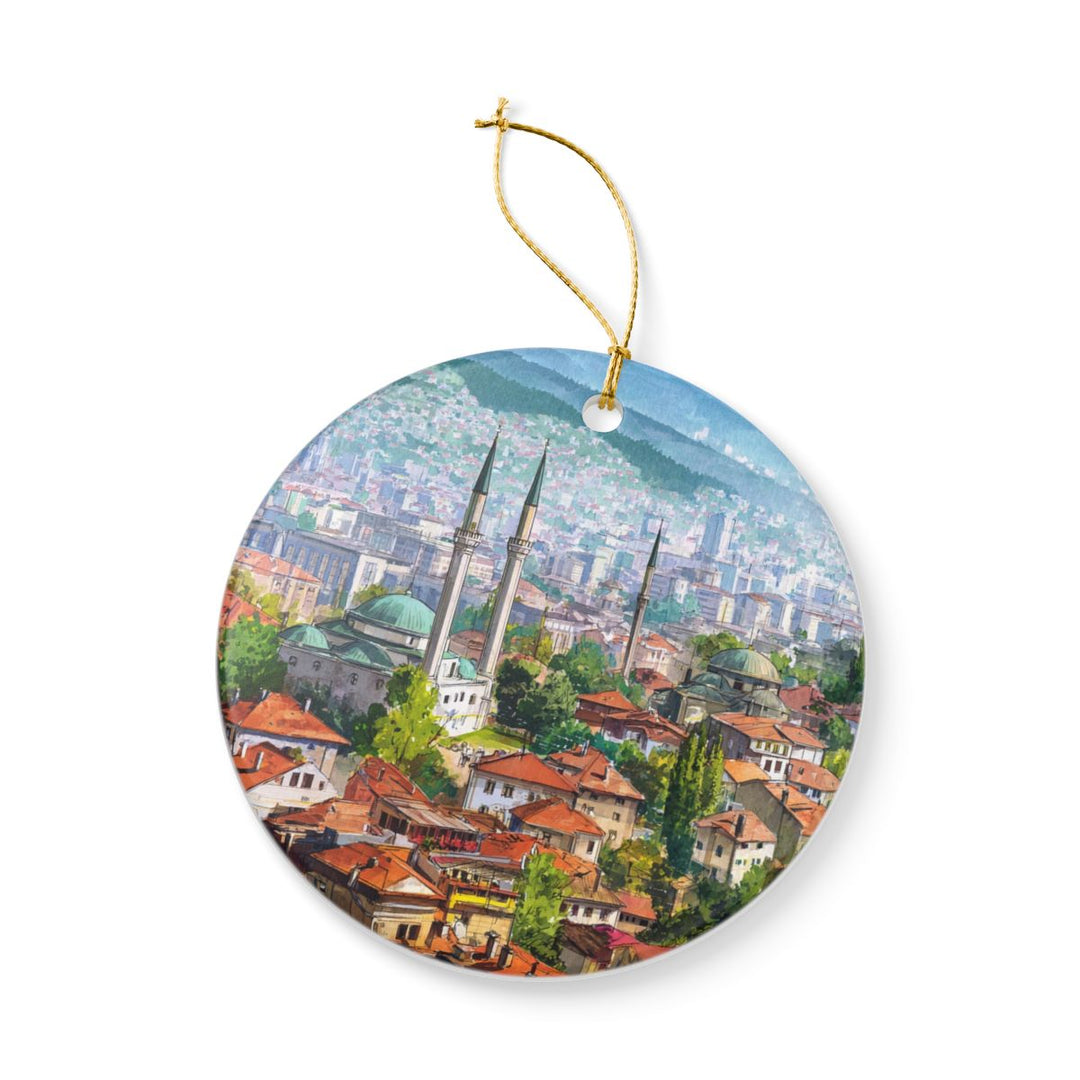 Sarajevo Bosnia and Herzegovina Ornament: Unique Sarajevo Bosnia and Herzegovina Souvenir, Sarajevo Bosnia and Herzegovina Xmas Decor