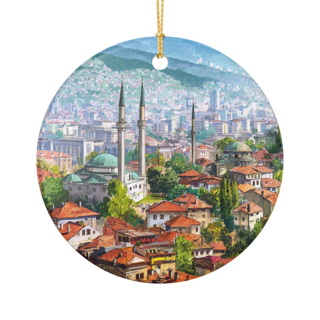 Sarajevo Bosnia and Herzegovina Ornament: Unique Sarajevo Bosnia and Herzegovina Souvenir, Sarajevo Bosnia and Herzegovina Xmas Decor