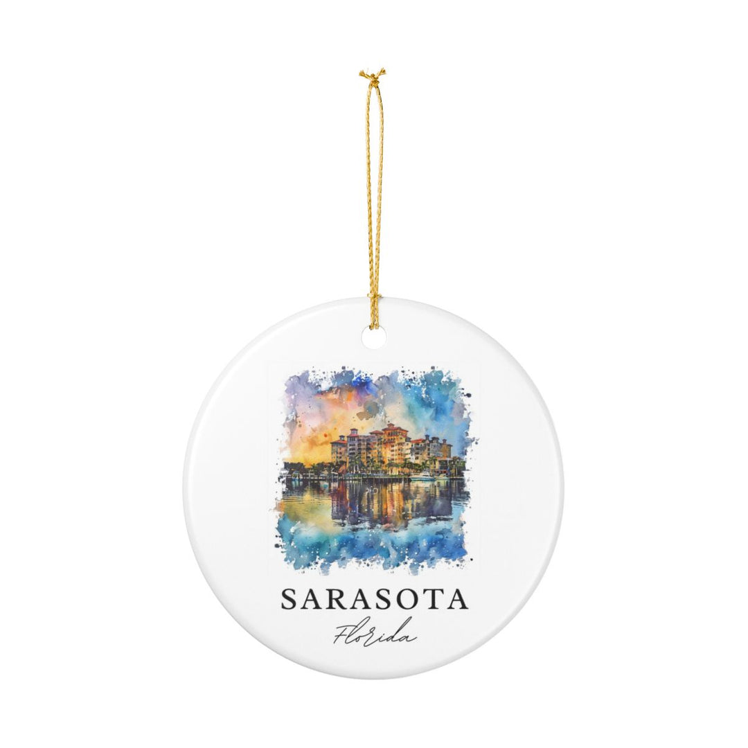 Sarasota Florida Ornament: Unique Sarasota Florida Souvenir, Sarasota Florida Xmas Decor, and Authentic Sarasota Florida Gift