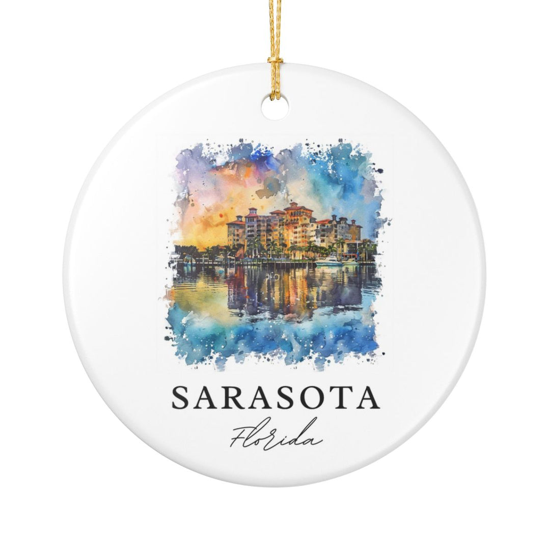 Sarasota Florida Ornament: Unique Sarasota Florida Souvenir, Sarasota Florida Xmas Decor, and Authentic Sarasota Florida Gift