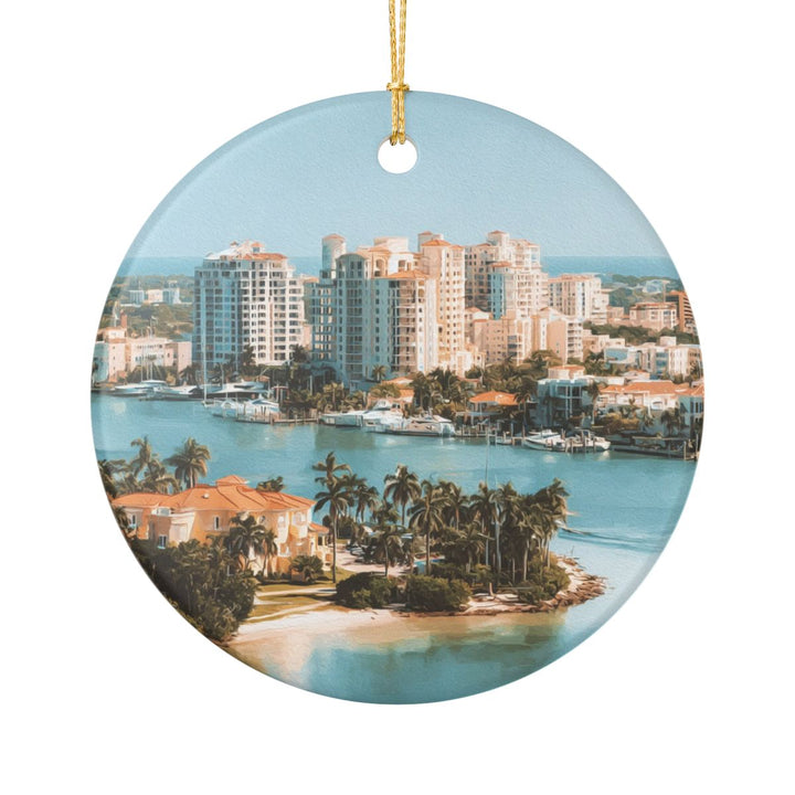 Sarasota Florida Ornament: Unique Sarasota Florida Souvenir, Sarasota Florida Xmas Decor, and Authentic Sarasota Florida Gift