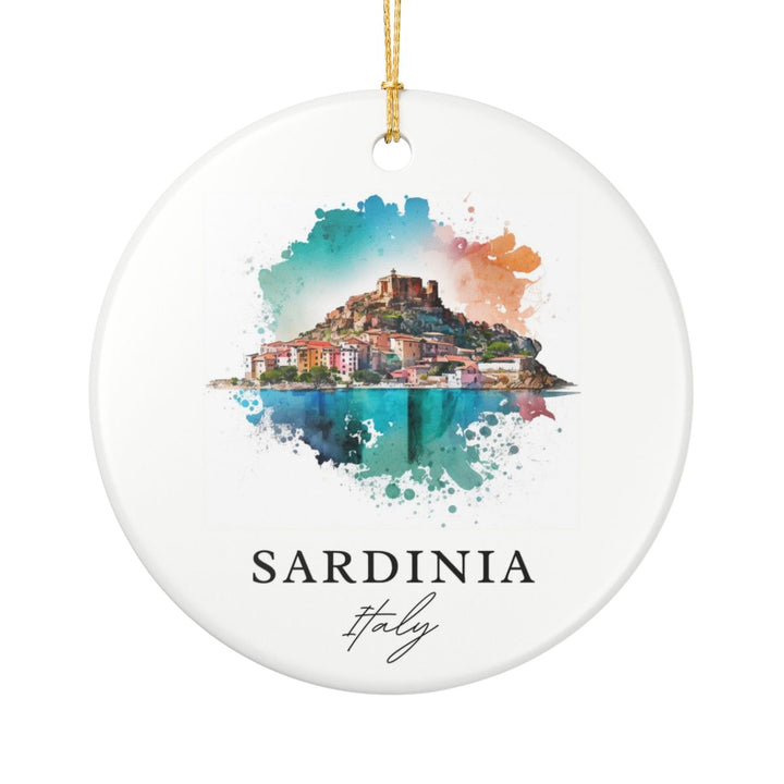 Sardinia Italy Ornament: Unique Sardinia Souvenir, Sardinia Italy Xmas Decor, and Authentic Sardinia Gift