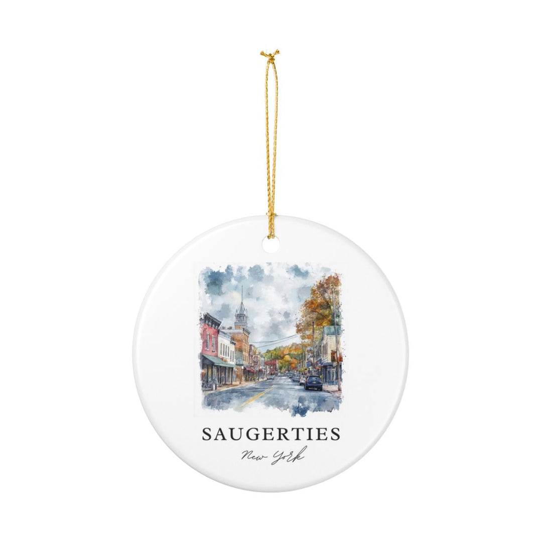 Saugerties New York USA Ornament: Unique Saugerties Souvenir, Saugerties New York Xmas Decor, and Authentic Saugerties Gift