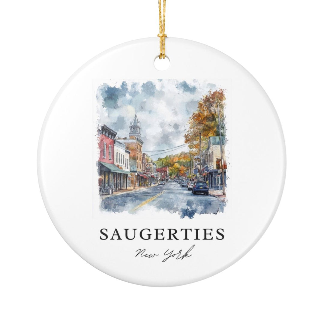 Saugerties New York USA Ornament: Unique Saugerties Souvenir, Saugerties New York Xmas Decor, and Authentic Saugerties Gift