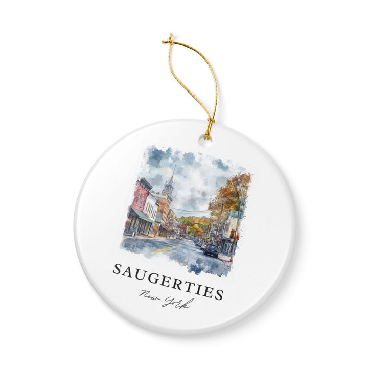 Saugerties New York USA Ornament: Unique Saugerties Souvenir, Saugerties New York Xmas Decor, and Authentic Saugerties Gift