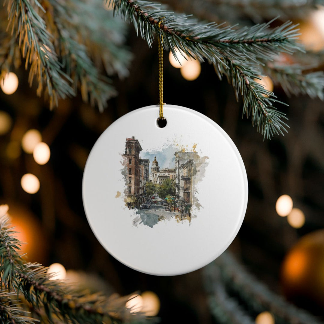 Savannah Georgia Ornament: Unique Savannah Souvenir, Savannah Georgia Xmas Decor, and Authentic Savannah Gift