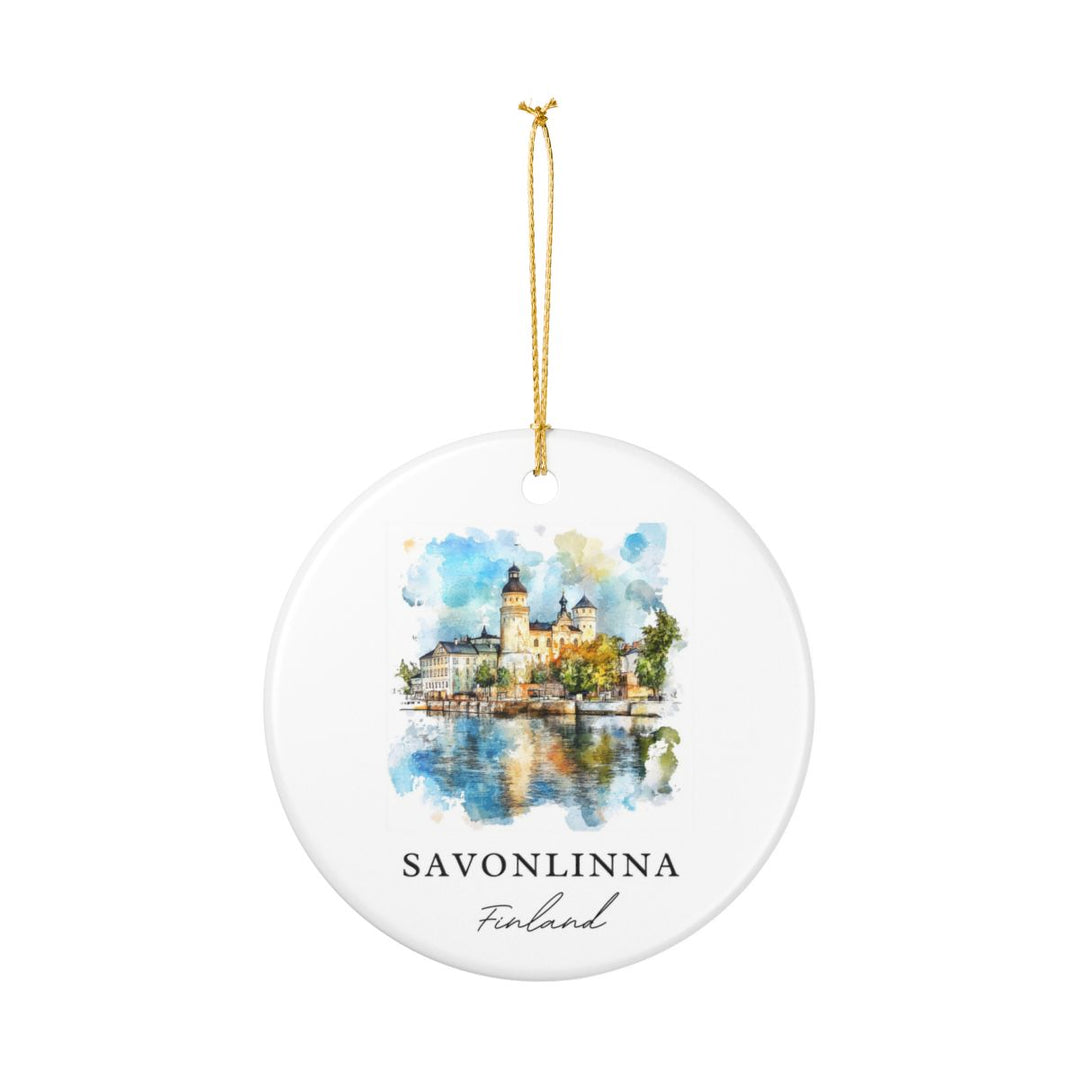 Savonlinna Finland Ornament: Unique Savonlinna Souvenir, Savonlinna Finland Xmas Decor, and Authentic Savonlinna Gift