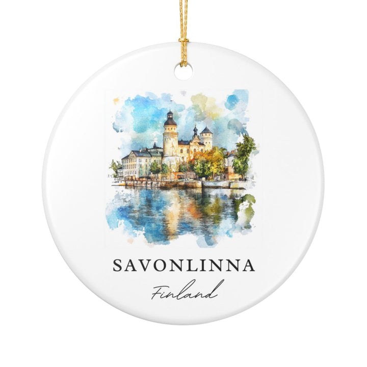 Savonlinna Finland Ornament: Unique Savonlinna Souvenir, Savonlinna Finland Xmas Decor, and Authentic Savonlinna Gift