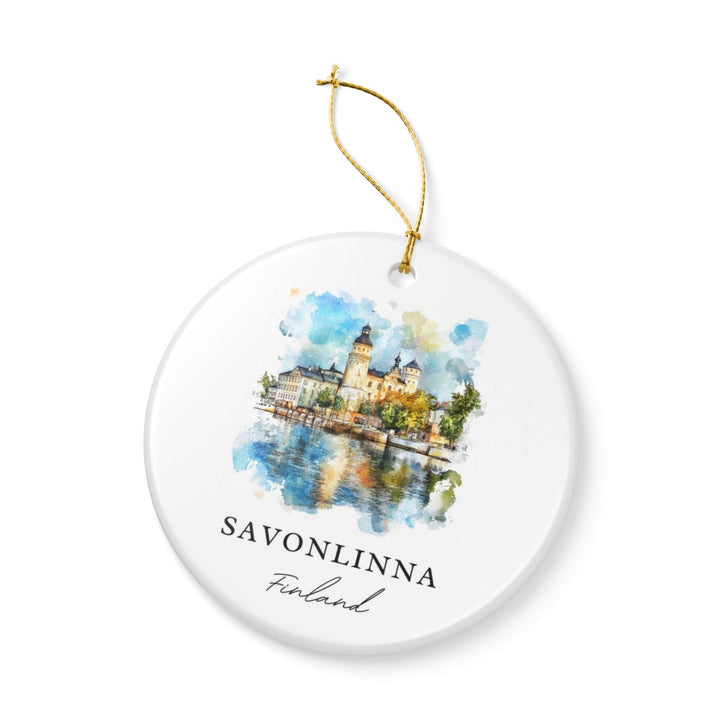 Savonlinna Finland Ornament: Unique Savonlinna Souvenir, Savonlinna Finland Xmas Decor, and Authentic Savonlinna Gift