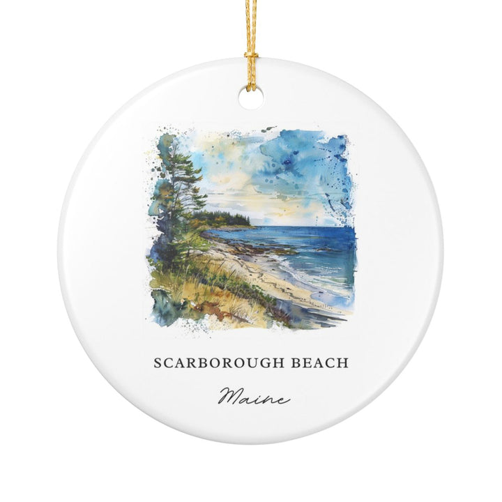 Scarborough Beach Maine Ornament: Unique Scarborough Beach Maine Souvenir, Scarborough Beach Maine Xmas Decor