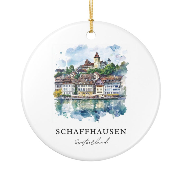 Schaffhausen Switzerland Ornament: Unique Schaffhausen Souvenir, Schaffhausen Switzerland Xmas Decor, and Authentic Schaffhausen Gift