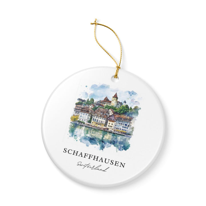 Schaffhausen Switzerland Ornament: Unique Schaffhausen Souvenir, Schaffhausen Switzerland Xmas Decor, and Authentic Schaffhausen Gift