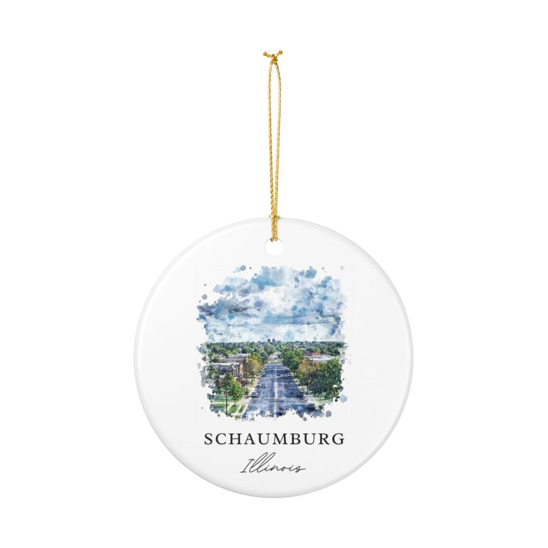Schaumburg Illinois Ornament: Unique Schaumburg Souvenir, Schaumburg Illinois Xmas Decor, and Authentic Schaumburg Gift