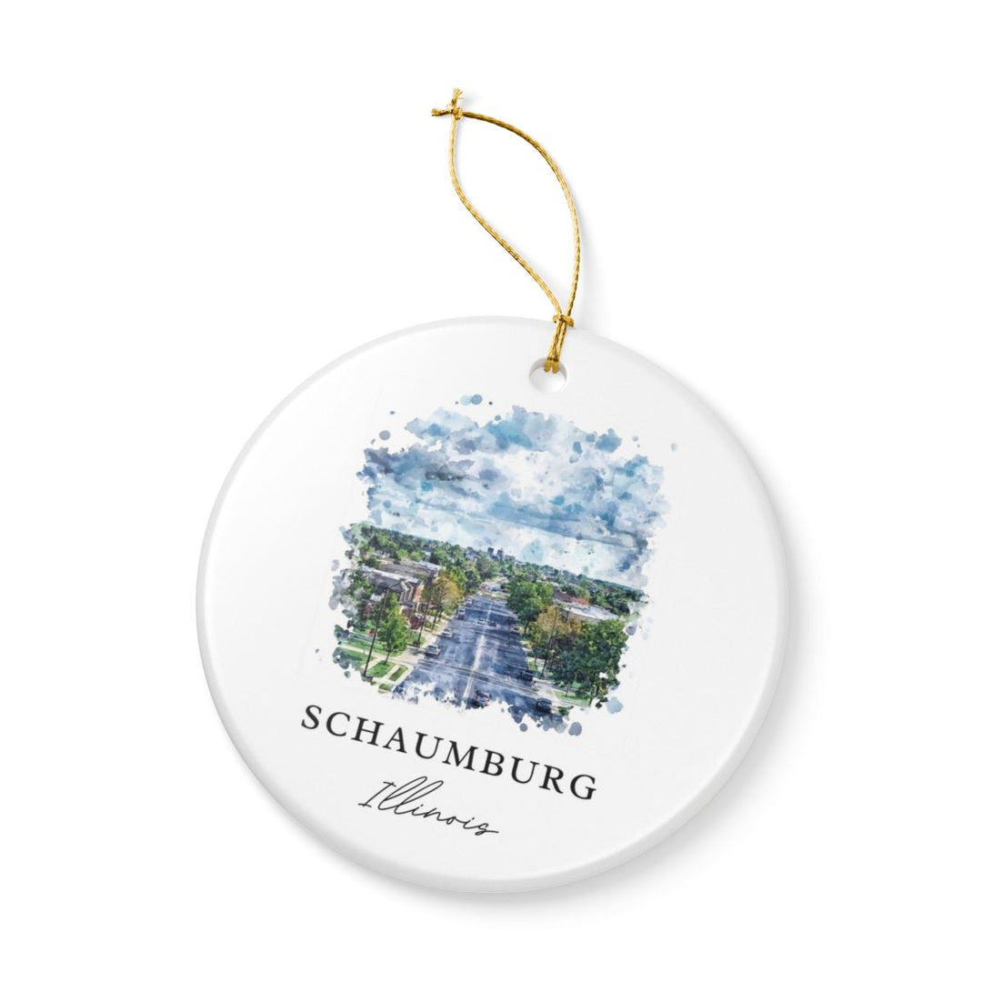 Schaumburg Illinois Ornament: Unique Schaumburg Souvenir, Schaumburg Illinois Xmas Decor, and Authentic Schaumburg Gift