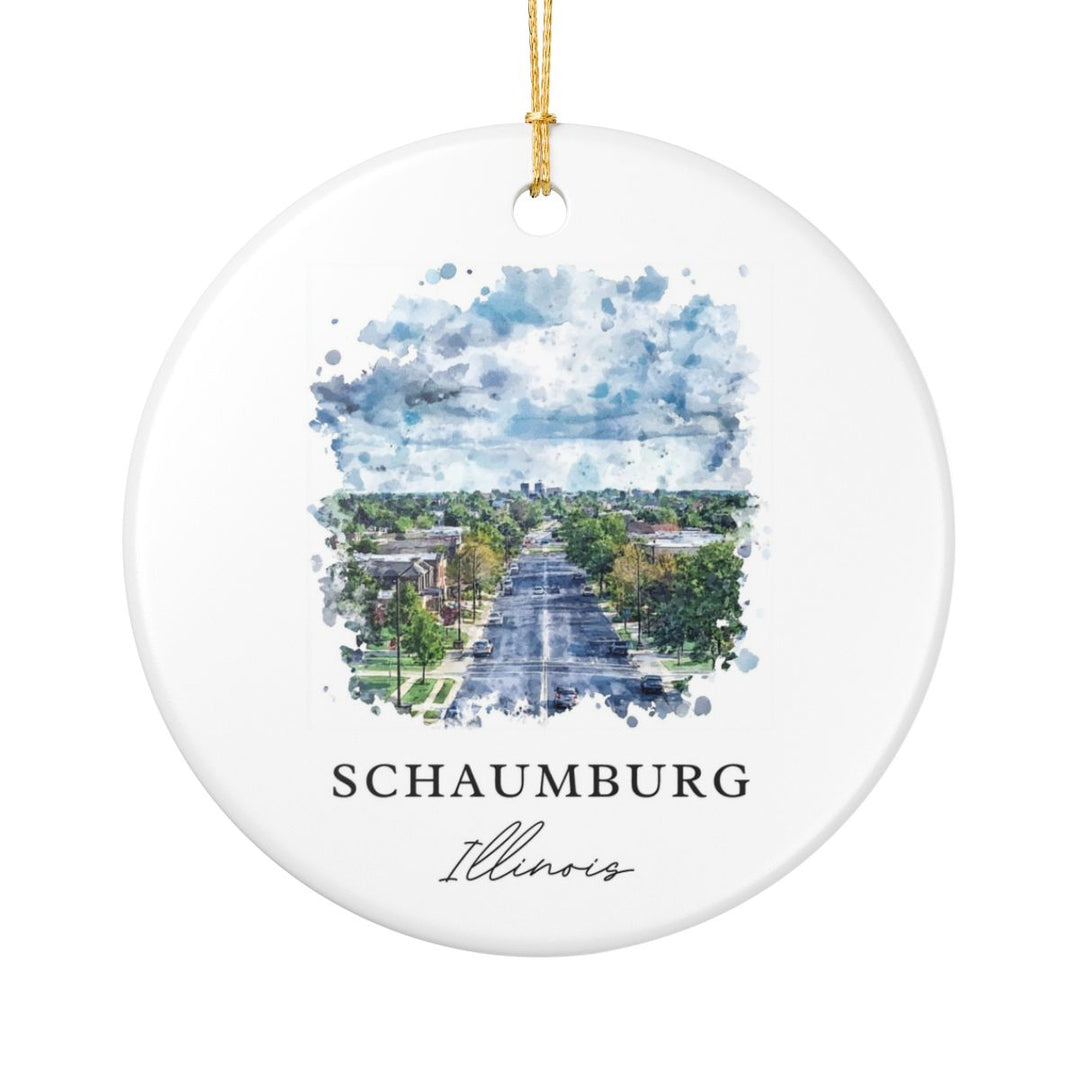 Schaumburg Illinois Ornament: Unique Schaumburg Souvenir, Schaumburg Illinois Xmas Decor, and Authentic Schaumburg Gift