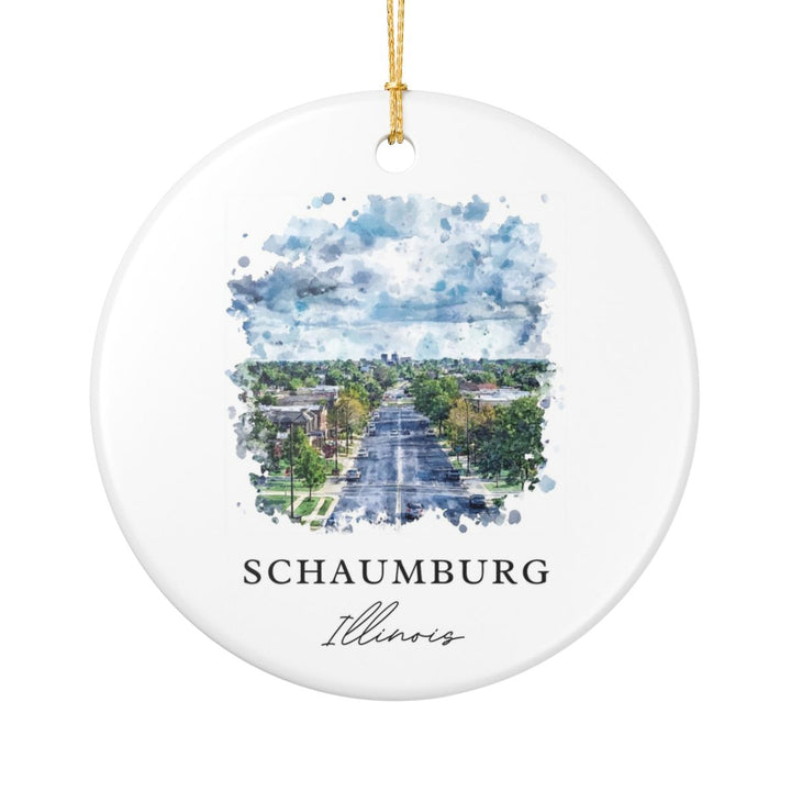Schaumburg Illinois Ornament: Unique Schaumburg Souvenir, Schaumburg Illinois Xmas Decor, and Authentic Schaumburg Gift