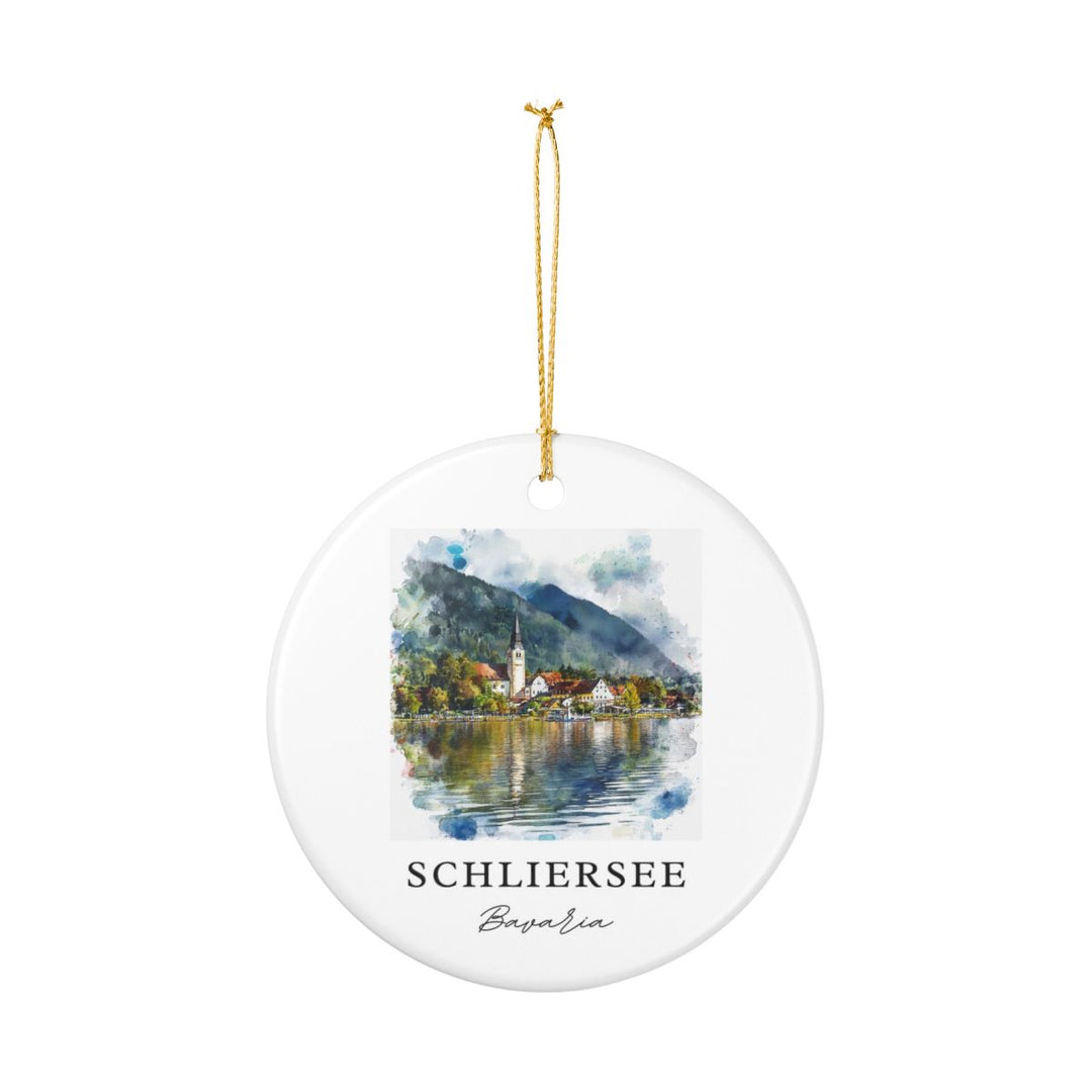 Schliersee Germany Ornament: Unique Schliersee Souvenir, Schliersee Germany Xmas Decor, and Authentic Schliersee Gift