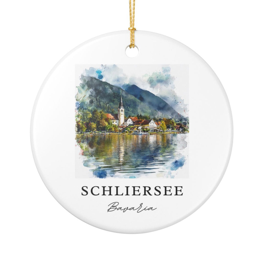 Schliersee Germany Ornament: Unique Schliersee Souvenir, Schliersee Germany Xmas Decor, and Authentic Schliersee Gift