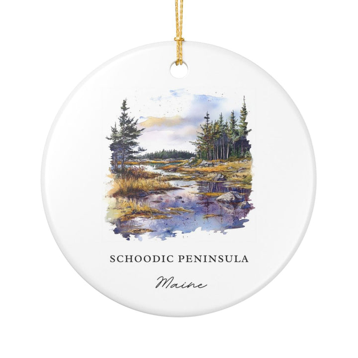 Schoodic Peninsula Ornament: Unique Schoodic Peninsula Souvenir, Schoodic Peninsula Xmas Decor, and Authentic Schoodic Peninsula Gift