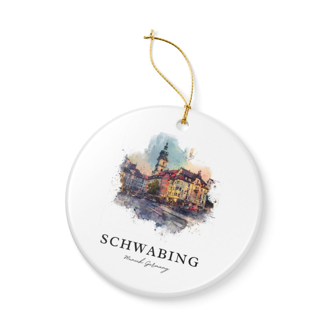 Schwabing Munich Germany Ornament: Unique Schwabing Munich Souvenir, Schwabing Munich Germany Xmas Decor, and Authentic Schwabing Munich Gift