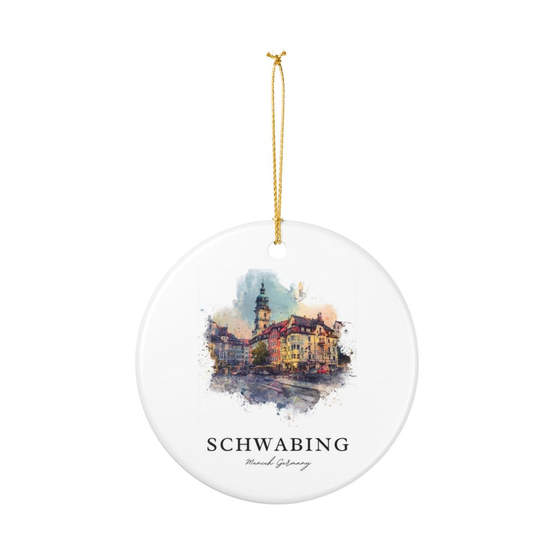 Schwabing Munich Germany Ornament: Unique Schwabing Munich Souvenir, Schwabing Munich Germany Xmas Decor, and Authentic Schwabing Munich Gift