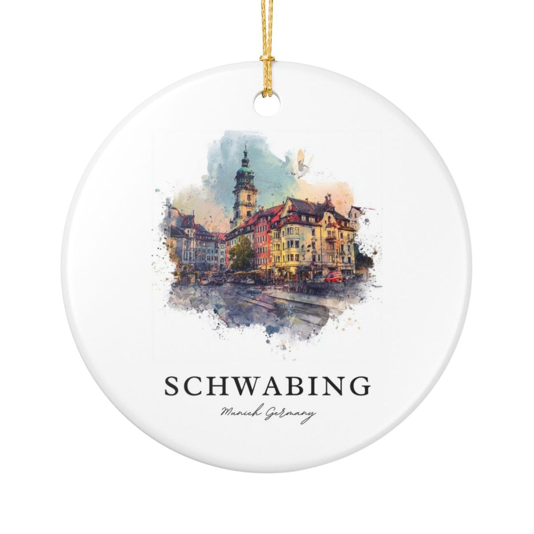 Schwabing Munich Germany Ornament: Unique Schwabing Munich Souvenir, Schwabing Munich Germany Xmas Decor, and Authentic Schwabing Munich Gift