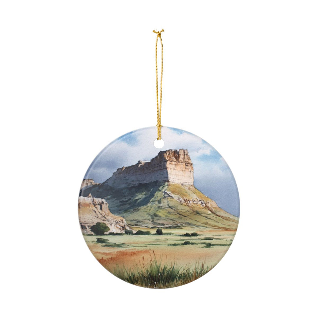 Scotts Bluff Nebraska USA Ornament: Unique Scotts Bluff Souvenir, Scotts Bluff Nebraska Xmas Decor, and Authentic Scotts Bluff Gift