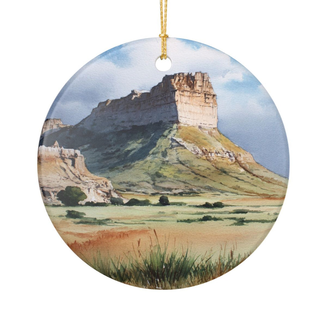 Scotts Bluff Nebraska USA Ornament: Unique Scotts Bluff Souvenir, Scotts Bluff Nebraska Xmas Decor, and Authentic Scotts Bluff Gift