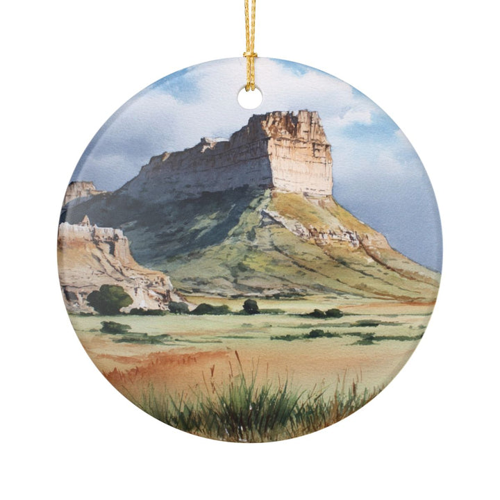 Scotts Bluff Nebraska USA Ornament: Unique Scotts Bluff Souvenir, Scotts Bluff Nebraska Xmas Decor, and Authentic Scotts Bluff Gift