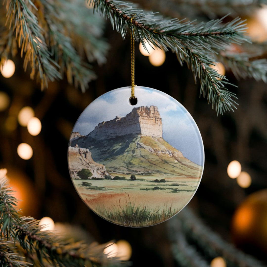 Scotts Bluff Nebraska USA Ornament: Unique Scotts Bluff Souvenir, Scotts Bluff Nebraska Xmas Decor, and Authentic Scotts Bluff Gift