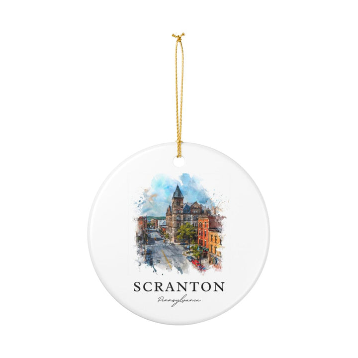 Scranton Pennsylvania USA Ornament: Unique Scranton Souvenir, Scranton Pennsylvania Xmas Decor, and Authentic Scranton Gift