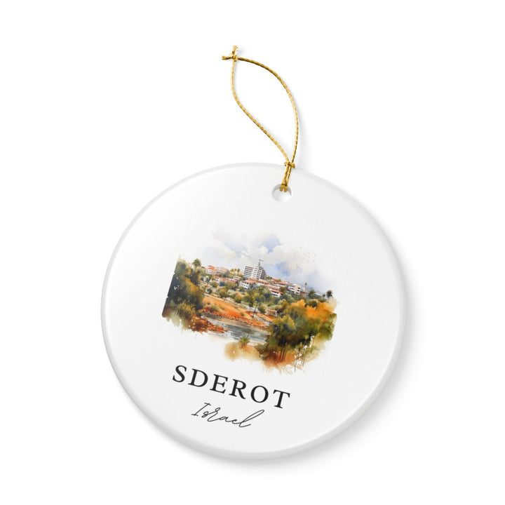 Sderot Israel Ornament: Unique Sderot Souvenir, Sderot Israel Xmas Decor, and Authentic Sderot Gift